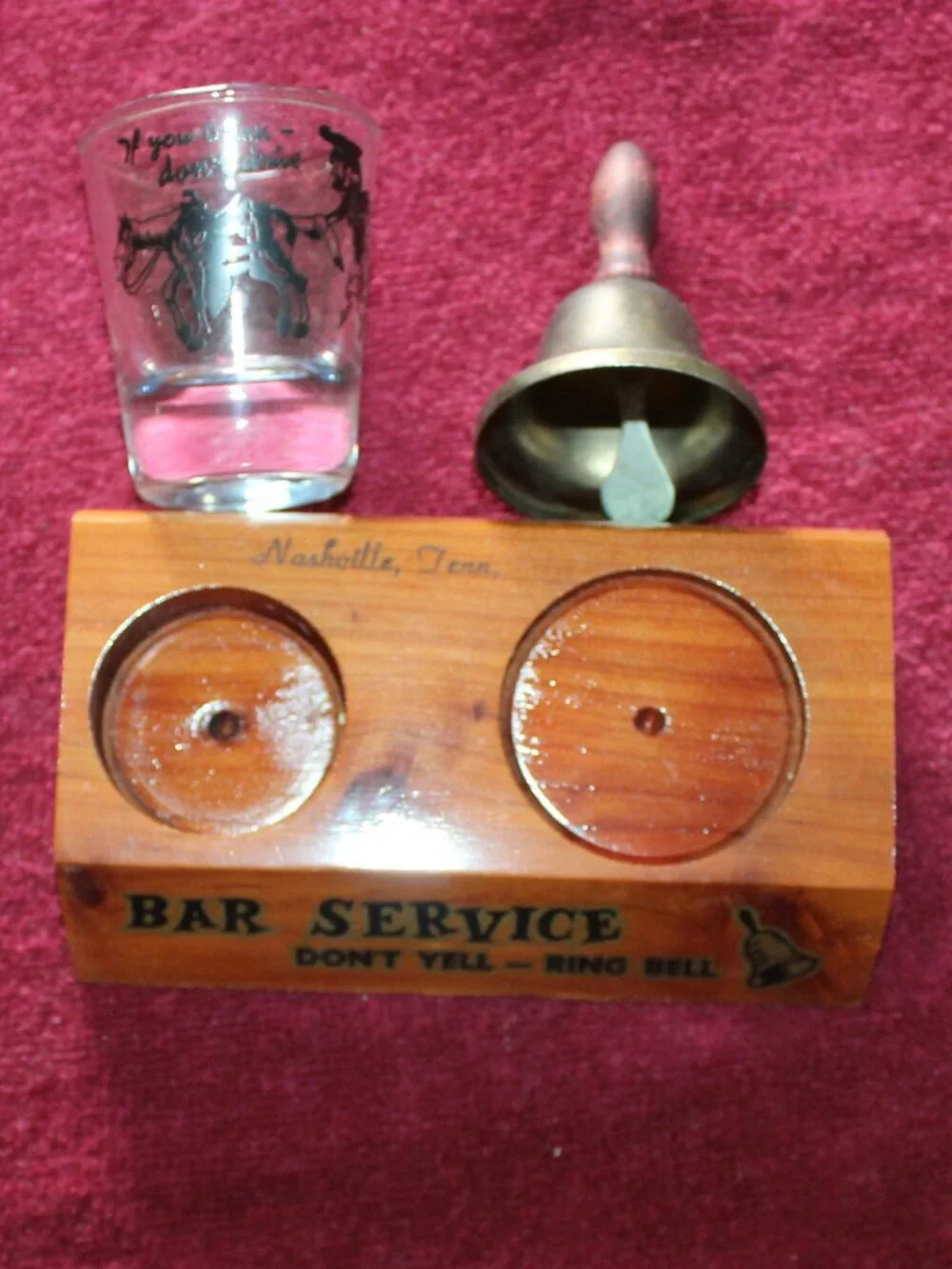 Vintage bar service set features a 